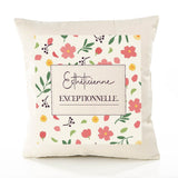 Housse de Coussin Femme Esthéticienne exceptionnelle Motif Floral déco Salon canapé Chambre Cadeau Femme Anniversaire noël Coussin décoratif Motif Floral