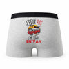 Caleçon Van - Humour Boxer Gris Idée Cadeau Passion