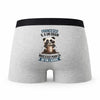 Caleçon Francesco Panda Grain - Humour Boxer Gris Idée Cadeau
