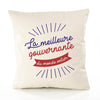 Housse de Coussin Premium gouvernante Meilleure Monde - Coton Canvas Fairtrade Beige Idée Cadeau Décoration Canapé 40x40