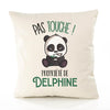 Housse de Coussin Premium Delphine Pas Touche Panda - Coton Canvas Fairtrade Beige Idée Cadeau Décoration Canapé 40x40