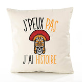 Housse de Coussin Premium Histoire pour Blanc - Coton Canvas Fairtrade Beige Idée Cadeau Décoration Canapé 40x40