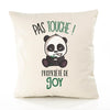 Housse de Coussin Premium Joy Pas Touche Panda - Coton Canvas Fairtrade Beige Idée Cadeau Décoration Canapé 40x40