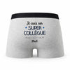 Caleçon Mael Un Super Collègue - Humour Boxer Gris Idée Cadeau