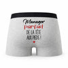 Caleçon Manager Parfait de la Tête aux Pieds - Humour Boxer Gris Cadeau