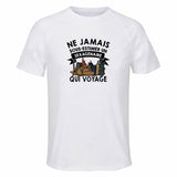 Maillot de Sport Homme Voyage Sexagenaire - T-Shirt Respirant Polyester Manches Courtes - Cadeau Sportif Anniversaire Noël Fête des Pères