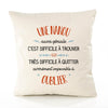 Housse de Coussin Premium Une Nanou Aussi géniale - Coton Canvas Fairtrade Beige Idée Cadeau Décoration Canapé