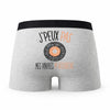 Caleçon Vinyles - Humour Boxer Gris Idée Cadeau Passion