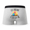 Caleçon Oiseaux - Humour Boxer Gris Passion Idée Cadeau