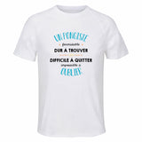 Maillot de Sport Homme pour Un Pongiste Formidable Blanc - T-Shirt Respirant Polyester Manches Courtes - Cadeau Sportif Anniversaire Noël Fête des Pères