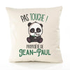Housse de Coussin Premium Jean-Paul Pas Touche Panda - Coton Canvas Fairtrade Beige Idée Cadeau Décoration Canapé 40x40