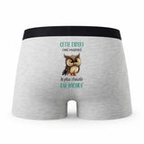 Caleçon Cette Expert Comptable Caractère de Cochon - Humour Boxer Gris Idée Cadeau