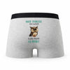 Caleçon Marie-Francoise la Plus Chouette - Humour Boxer Gris Idée Cadeau