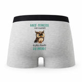Caleçon Marie-Francoise la Plus Chouette - Humour Boxer Gris Idée Cadeau