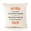 Housse de Coussin Premium Un Flavien Aussi génial - Coton Canvas Fairtrade Beige Idée Cadeau Décoration Canapé
