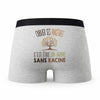 Caleçon Genealogie - Humour Boxer Gris Idée Cadeau Passion