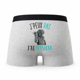 Caleçon Physique - Humour Boxer Gris Idée Cadeau Passion