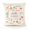 Housse de Coussin Femme Arlette d'amour Motif Floral déco Salon canapé Chambre Cadeau Femme Anniversaire noël Coussin décoratif Motif Floral
