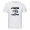Maillot de Sport Homme Deltaplane J'peux Pas - T-Shirt Respirant Polyester Manches Courtes - Cadeau Sportif Anniversaire Noël Fête des Pères