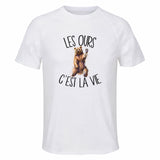 Maillot de Sport Homme Ours C'est La Vie - T-Shirt Respirant Polyester Manches Courtes - Cadeau Sportif Anniversaire Noël Fête des Pères