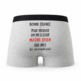 Caleçon Maitre-Chien ça n'existe Pas Homme - Humour Boxer Gris Idée Cadeau