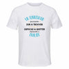 Maillot de Sport Homme pour Un Tennisman Formidable Blanc - T-Shirt Respirant Polyester Manches Courtes - Cadeau Sportif Anniversaire Noël Fête des Pères