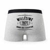 Caleçon Millésime Grand Cru 1971 Ministère de la Magie - Humour Boxer Gris Cadeau
