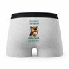 Caleçon Emmanuel Le Plus Chouette - Humour Boxer Gris Idée Cadeau