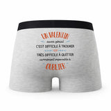 Caleçon Un Valentin Aussi Génial - Humour Boxer Gris Idée Cadeau