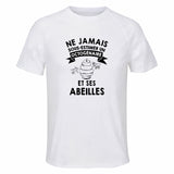 Maillot de Sport Homme Abeilles Octogenaire - T-Shirt Respirant Polyester Manches Courtes - Cadeau Sportif Anniversaire Noël Fête des Pères