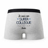 Caleçon Mahe Un Super Collègue - Humour Boxer Gris Idée Cadeau