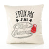 Housse de Coussin Premium Kick Boxing Version Blanc - Coton Canvas Fairtrade Beige Idée Cadeau Décoration Canapé 40x40