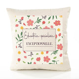 Housse de Coussin Femme Éducatrice spécialisée exceptionnelle Motif Floral déco Salon canapé Chambre Cadeau Femme Anniversaire noël Coussin décoratif Motif Floral