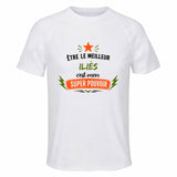 Maillot de Sport Homme Meilleur Ilies Super Pouvoir Cadeau Anniversaire Noël Fête des Pères T-Shirt Respirant Polyester