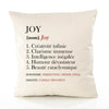 Housse de Coussin Premium Joy Définition - Coton Canvas Fairtrade Beige Idée Cadeau Décoration Canapé 40x40