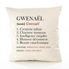 Housse de Coussin Premium Gwenaël Définition - Coton Canvas Fairtrade Beige Idée Cadeau Décoration Canapé 40x40