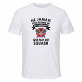 Maillot de Sport Homme Squash Copie 4 Septuagenaire - T-Shirt Respirant Polyester Manches Courtes - Cadeau Sportif Anniversaire Noël Fête des Pères