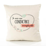 Housse de Coussin Premium Conductrice irremplaçable - Coton Canvas Fairtrade Beige Idée Cadeau Décoration Canapé