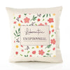 Housse de Coussin Femme Laborantine exceptionnelle Motif Floral déco Salon canapé Chambre Cadeau Femme Anniversaire noël Coussin décoratif Motif Floral