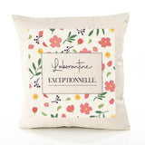 Housse de Coussin Femme Laborantine exceptionnelle Motif Floral déco Salon canapé Chambre Cadeau Femme Anniversaire noël Coussin décoratif Motif Floral
