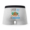 Caleçon Aquarium - Humour Boxer Gris Idée Cadeau Passion