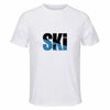 Maillot de Sport Homme Ski Minimaliste - T-Shirt Respirant Polyester Manches Courtes - Cadeau Sportif Anniversaire Noël Fête des Pères