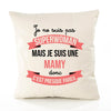 Housse de Coussin Premium Mamy Superwomen - Coton Canvas Fairtrade Beige Idée Cadeau Décoration Canapé