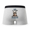 Caleçon Nahil Panda Grain - Humour Boxer Gris Idée Cadeau