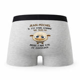 Caleçon Jean-Michel Agneau - Humour Boxer Gris Idée Cadeau