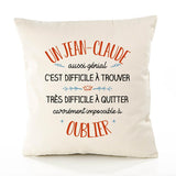 Housse de Coussin Premium Un Jean-Claude Aussi génial - Coton Canvas Fairtrade Beige Idée Cadeau Décoration Canapé