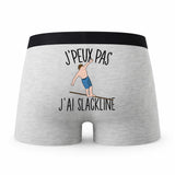 Caleçon Slackline - Humour Boxer Gris Idée Cadeau Passion