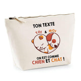 Pochette Trousse Sac Fourre-tout Tote Bag | idée cadeau Couple Amour Saint Valentin Mariage Fiançailles Anniversaire Romantique Amoureux