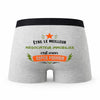 Caleçon Gris Meilleur Negociateur Immobilier Super Pouvoir Cadeau Homme Boxer Humour Papa