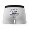 Caleçon Mikael Un Super Collègue - Humour Boxer Gris Idée Cadeau